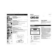 Sony CFD-50 manual cover