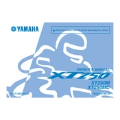 Yamaha XT250M, XT250MC XT250 2021 manual cover