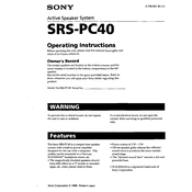 Sony SRS PC40 manual cover