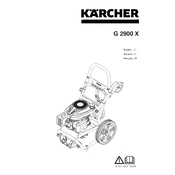 Karcher G 2900 X manual cover