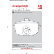 Morphy Richards 460016 3.5L Sear and Stew manual cover