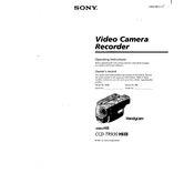 Sony CCD-TR930 manual cover