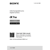 Sony ILCE-7SM3 manual cover