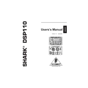 Behringer Shark DSP110 manual cover