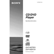 Sony DVP-NS755V manual cover