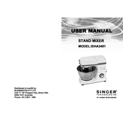 Singer SIHA3481 manual cover