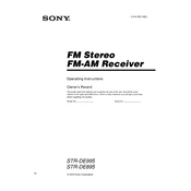 Sony STR-DE895 manual cover