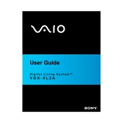 Sony VGX-XL2A manual cover