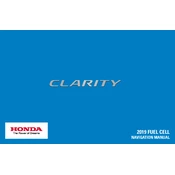 Honda Clarity Fuel Cell 2019 manual cover