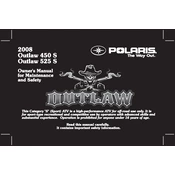 Polaris Outlaw 450 S, 525 S manual cover