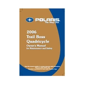 Polaris Trail Boss Quadricycle manual cover