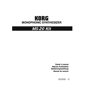 KORG MS-20 Kit manual cover