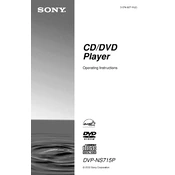 Sony DVP-NS715P manual cover