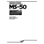 KORG MS-50 manual cover