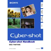 Sony DSC-TX9 manual cover