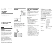 Sony AC-E15A manual cover