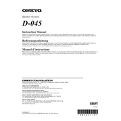 Onkyo D 045 manual cover