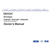 Denon DSB-50BT Envaya Pocket manual cover