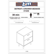 Detroit B&M 2 Drawer Bedside 374209 manual cover