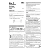 KORG GM-1 manual cover