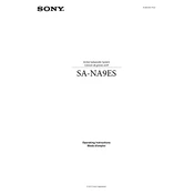 Sony SA NA9ES manual cover