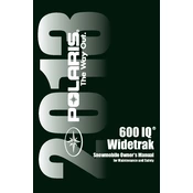 Polaris 600 IQ Widetrak 2013 manual cover