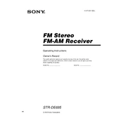 Sony STR-DE695 manual cover