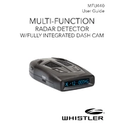 Whistler MFU440 Radar Detector manual cover