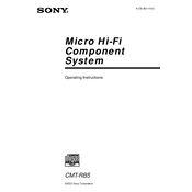 Sony CMT-RB5 manual cover