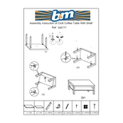 Croft B&M Coffee Table with Shelf 348777 manual cover