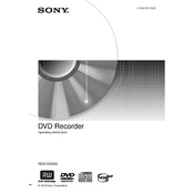 Sony RDR-GX300 manual cover