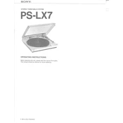 Sony PS-LX7 manual cover