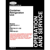 Carrier Transicold 69NT40-521 manual cover