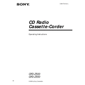 Sony CFD-Z500 manual cover