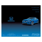 Honda Accord Coupe EX-L with Navigation 2013 Technology manual cover