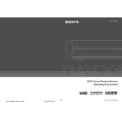 Sony DAV-X1 manual cover