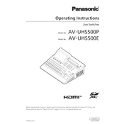 Panasonic AV-UHS500P manual cover