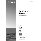 Sony DVP-NS900V manual cover