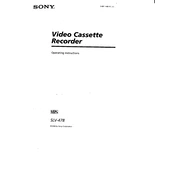 Sony SLV-478 manual cover