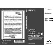 Sony MZ-RH910 manual cover