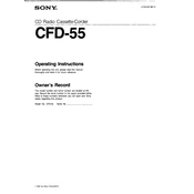 Sony CFD-55 manual cover