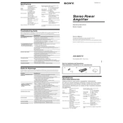 Sony XM-460GTX manual cover