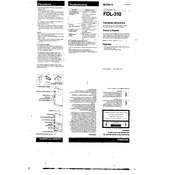 Sony FDL-310 manual cover