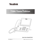 Yealink T58A manual cover