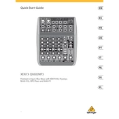 Behringer XENYX QX602MP3 manual cover