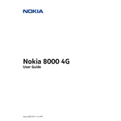 Nokia 8000 4G manual cover