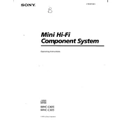 Sony MHC-C305 manual cover