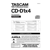 Tascam CD-D1x4 manual cover