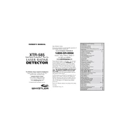 Whistler XTR585 Laser Radar Detector manual cover