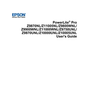 Epson PowerLite Pro Z9870UNL manual cover